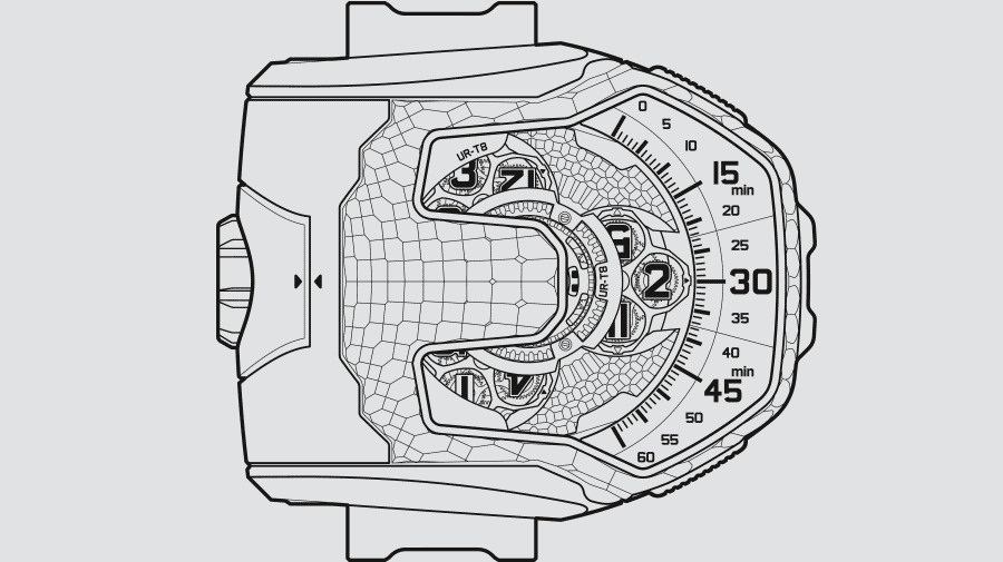 Swiss timepiece, URWERK watch, UR-T8